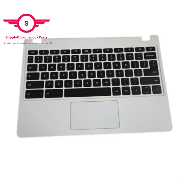 For Acer Chromebook C720P White Palmrest Keyboard With Touchpad 60.MKEN7.001