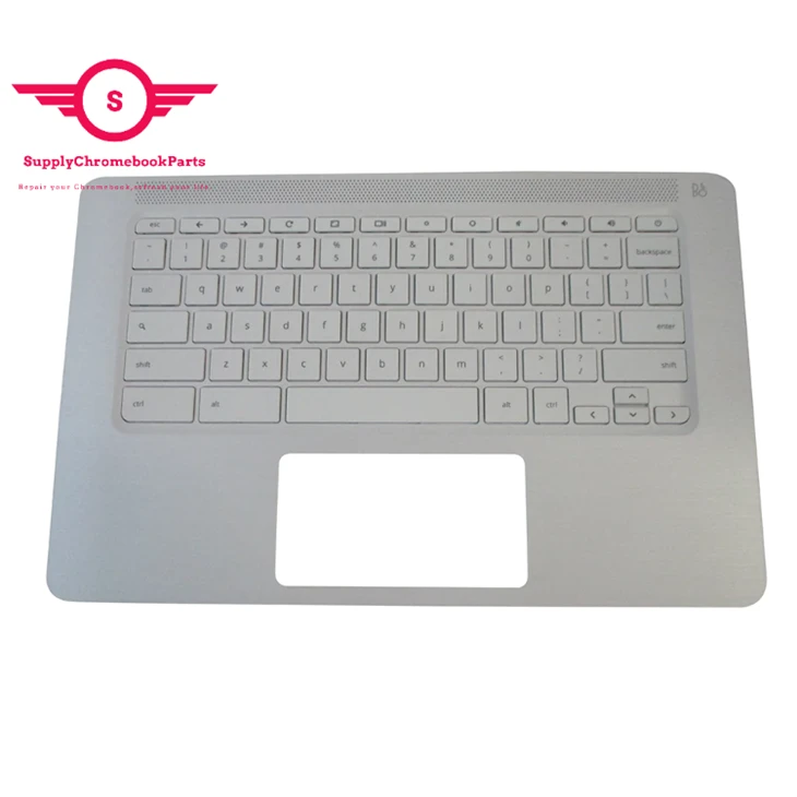 For HP Chromebook 14 CA White Palmrest With Keyboard L17094-001