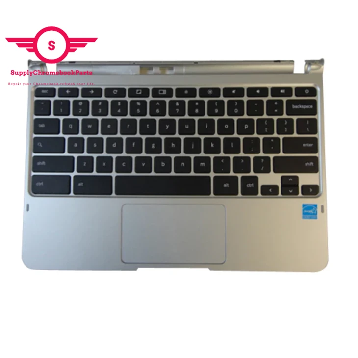 For Samsung Chromebook XE303C12 Silver Palmrest Keyboard With Touchpad 9Z.N8XSN.101