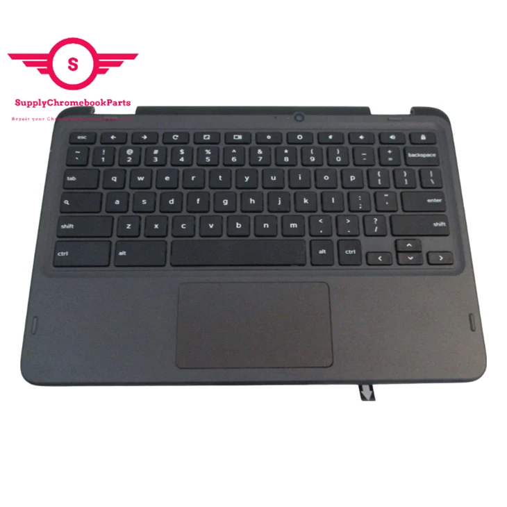 Laptop Keyboard For Dell Chromebook 3100 2-in-1 WFYT Palmrest With Touchpad
