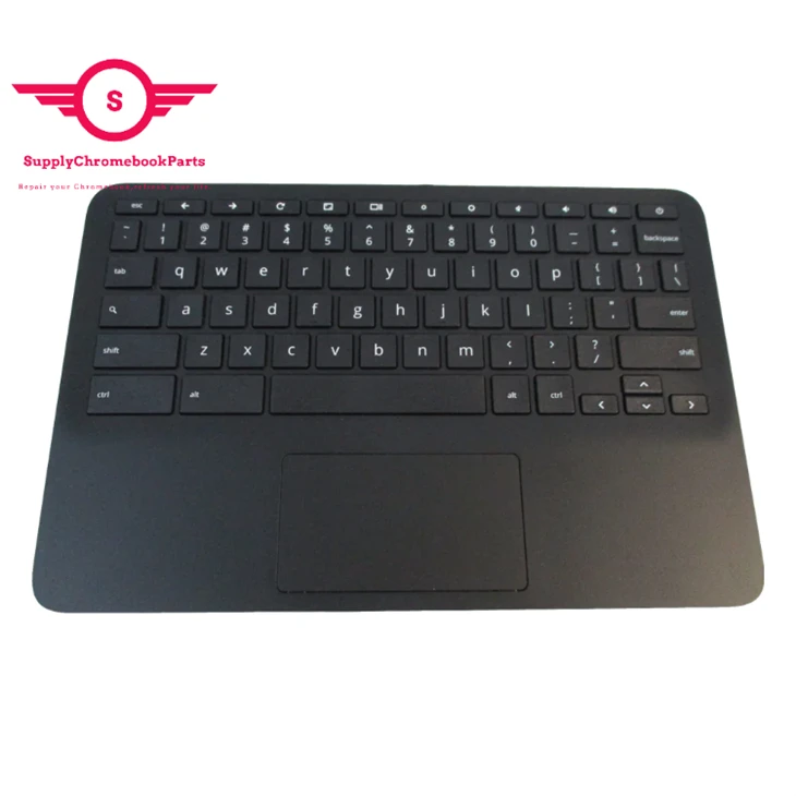 Laptop Palmrest Keyboard With Touchpad For HP Chromebook 11 G9 EE Black M47382-001