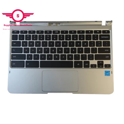 For Samsung Chromebook XE303C12 Silver Palmrest Keyboard With Touchpad 9Z.N8XSN.101