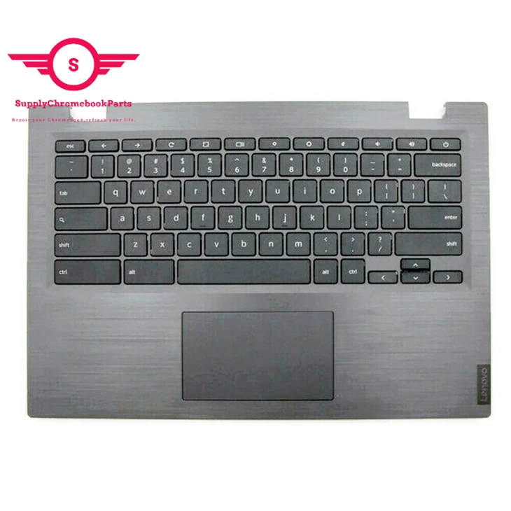 5CB0S95246 For Lenovo Chromebook S345-14AST 81WX Gray Palmrests Keyboard With Touchpad