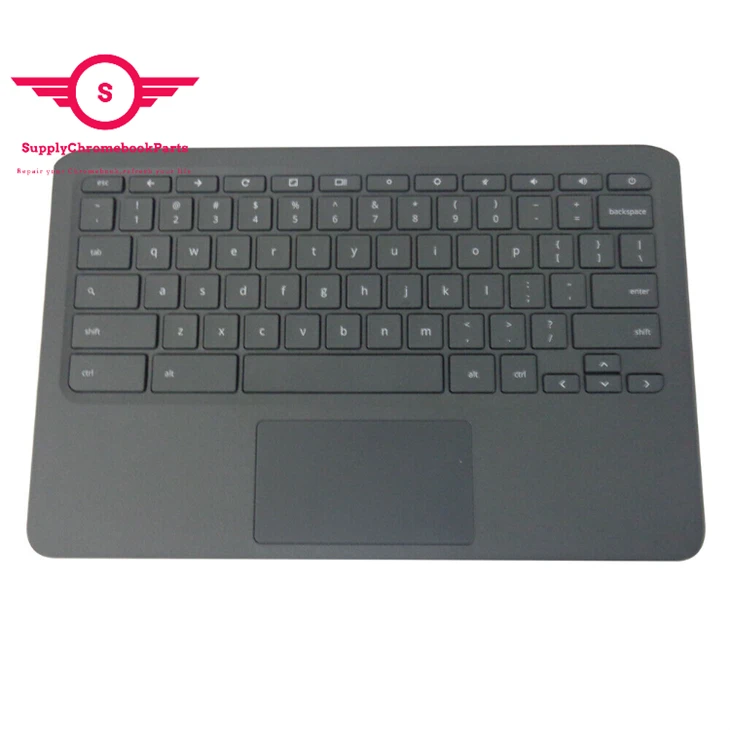 For HP 11 G6 EE (Intel) Chromebook Palmrest Keyboard with touchpad L92334-001