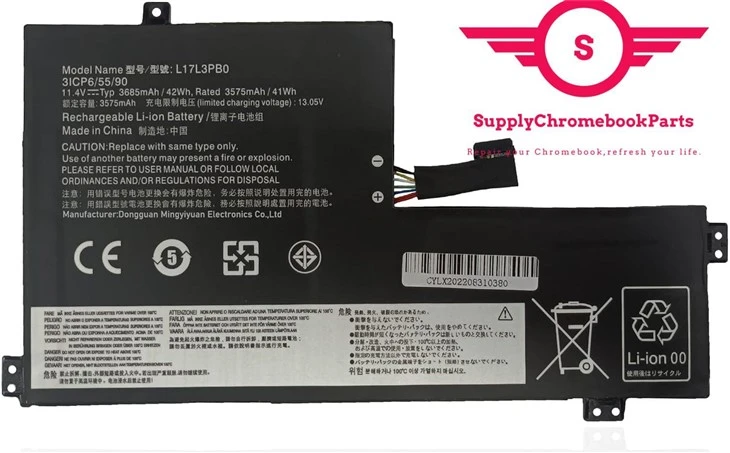 For Lenovo 11 500e Gen 2 Chromebook Battery L17L3PB0