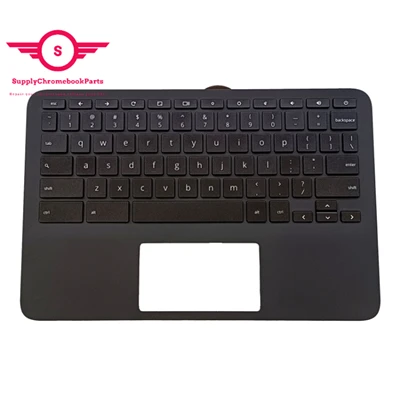 For HP 11 G9 EE MK Chromebook Palmrest Keyboard M44258-001
