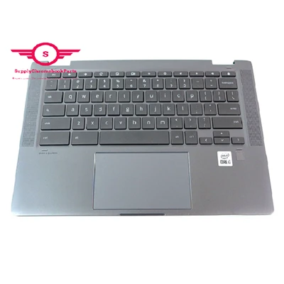 For HP 14 X360 14c-ca Chromebook Palmrest Keyboard With Touchpad M00330-001